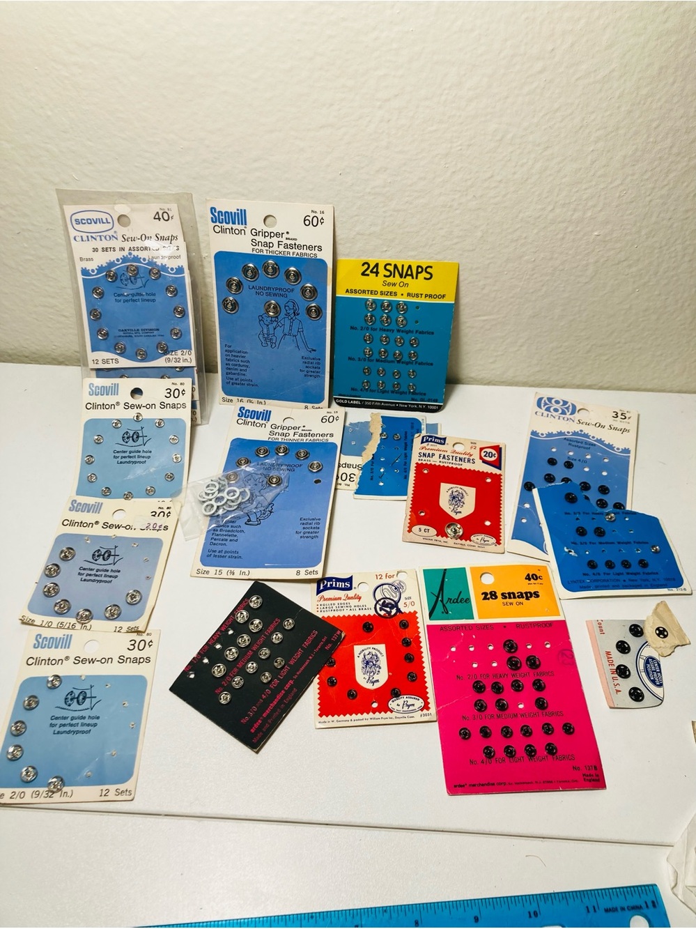 Vintage Sew-On Snap Fasteners Assortment‎ Scovill and More
